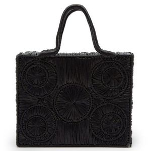 Sophie Anderson Raffia Woven Square Handle Bag